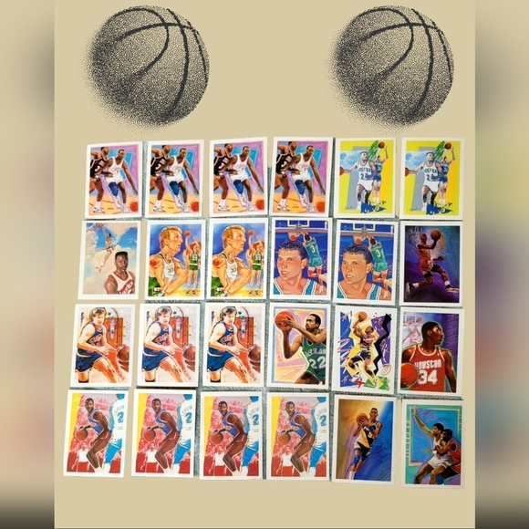RAW MINT 1990 NBA HOOPS BASKETBALL CARD LOT 48 ~ FLEER, ALL STARS JORDAN - Picture 1 of 3
